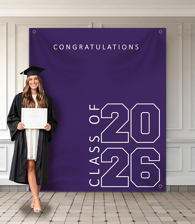 Class of 2026 Graduation Banner 5X6feet by ATFUNSHOP