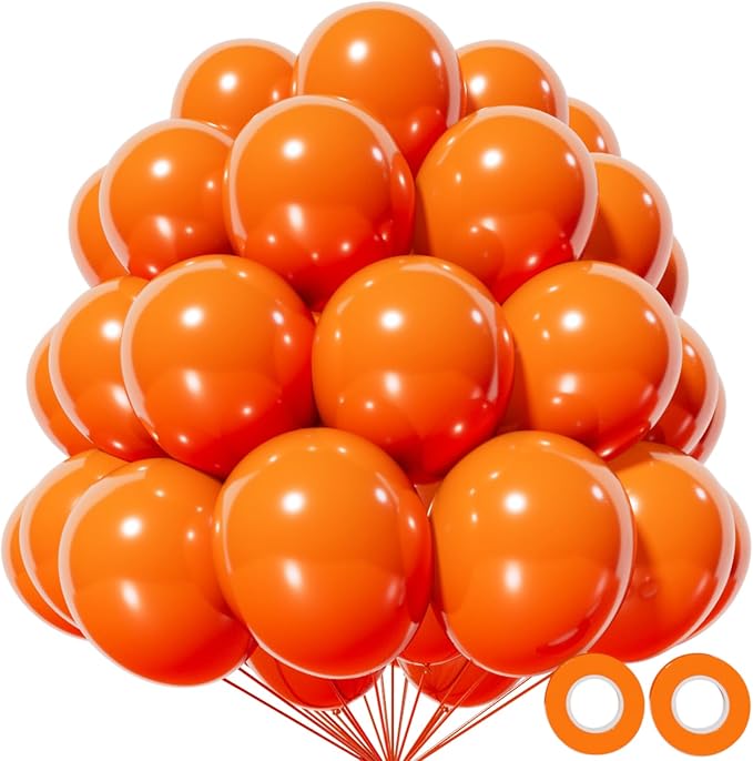 Orange Balloon 110pcs, 12 Inch Thickened Latex Party Balloons Helium Bright by Kawkalsh
