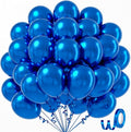 Awenztech Metallic Blue Balloons 12 inch, Chrome Blue Latex Balloons 50pcs by Awenztech