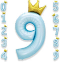 AULE 40 Inch Big Light Blue 9 Balloon Number by AULE