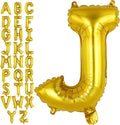Gold Letter J Balloons, 40 Inch Large Foil Letter Balloons, Custom Phrase by YOTHORN