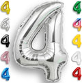 Silver Number Balloon 4 Mylar Foil Balloons 16 inch Small by Unknown
