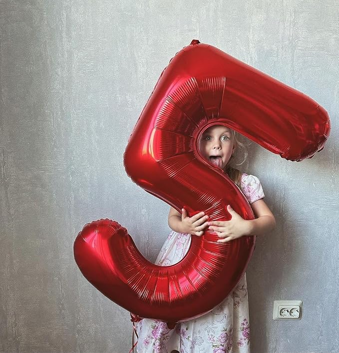 Red Number 16 Balloon 40 Inch - Image 3