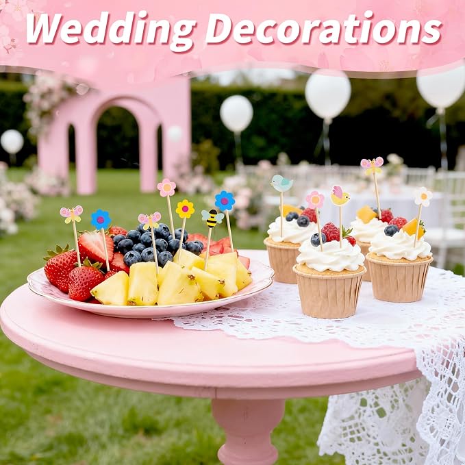 100 PCS Spring Floral Toothpicks - Image 6