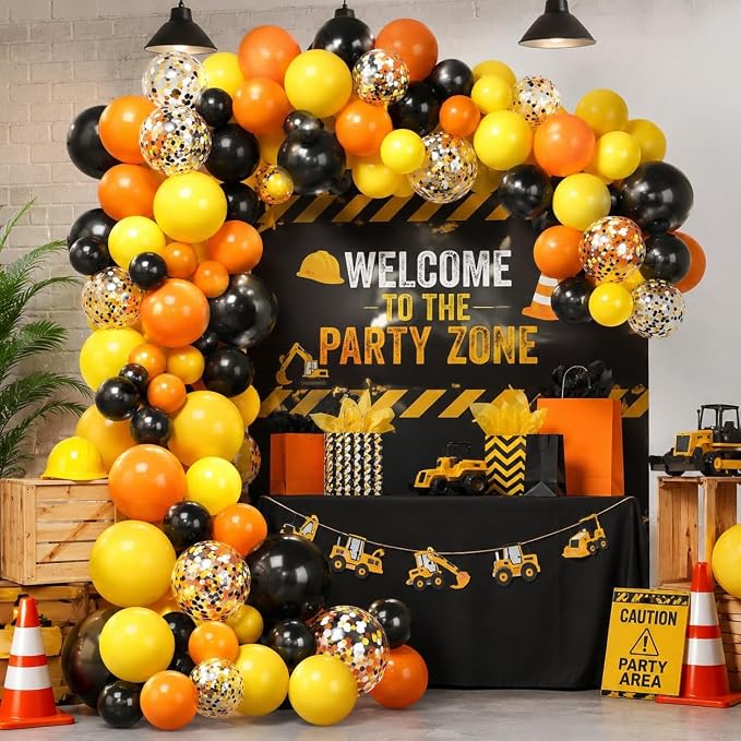 Construction Balloons, Truck Theme Latex Party Balloons - Image 8