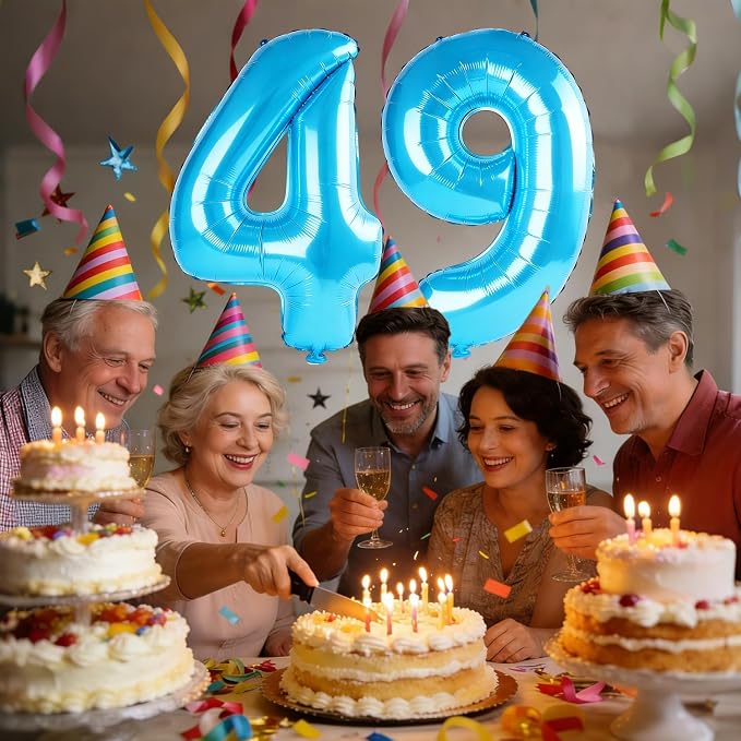 40 Inch Number 49 Balloons for 49th Birthday Party Decorations, 0-100 Jewelry - Image 2