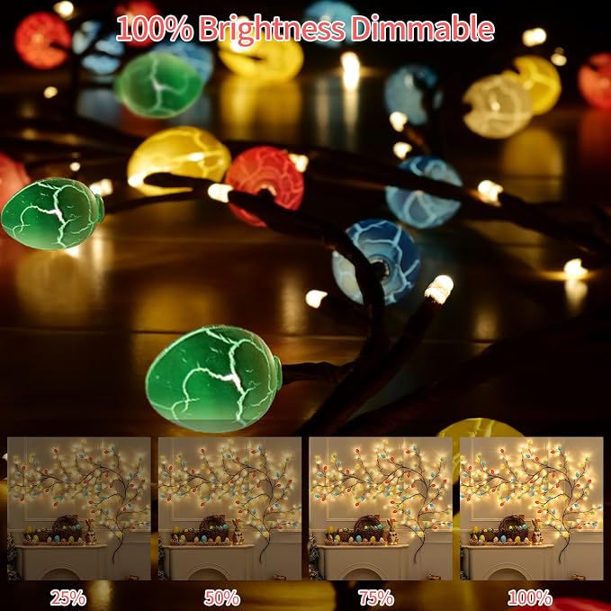 7.5FT 144LED Easter Egg Tree Branch Lights - Image 2
