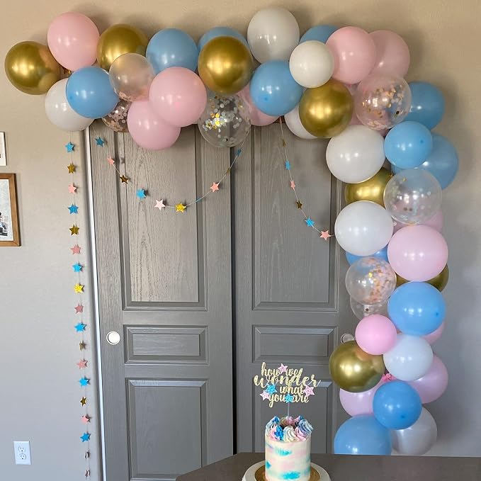 Balloons Pink and Blue, 60 Pack 12 Inch Pastel Light Pink Blue - Image 5