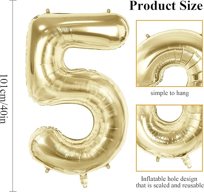 Number 53 Balloons for 53rd Birthday Party Decorations, 40 Inch 0-100 - Image 2