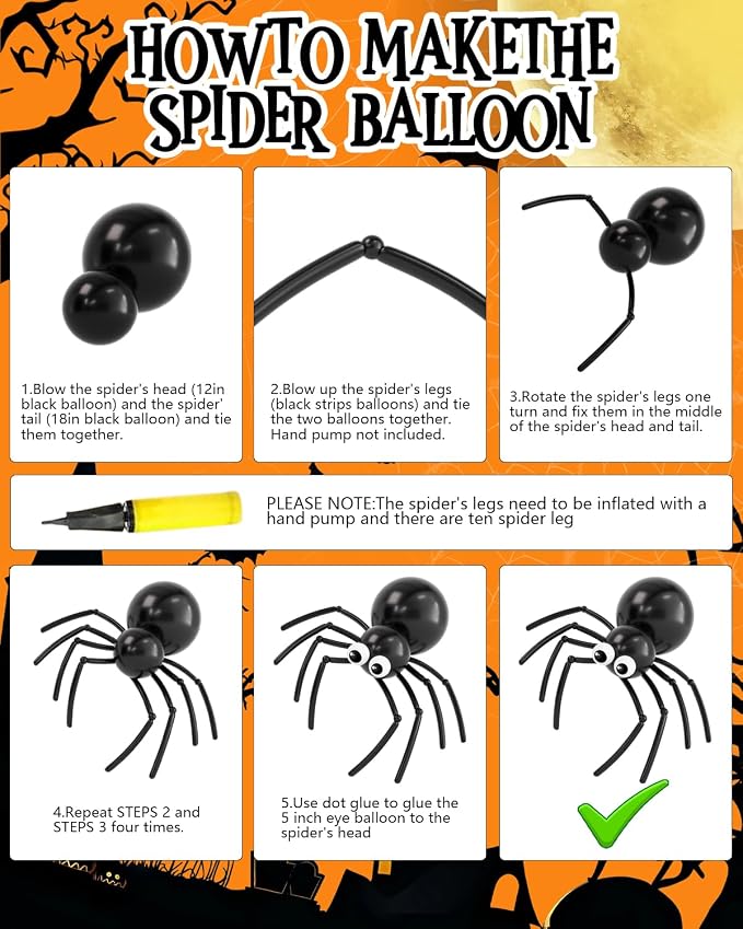 Halloween Balloon Arch Garland Kit, Explosion Star Black Cat Pumpkin Foil - Image 7