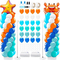 Kasyat 2 Sets Ocean Themed Balloon Column Stand Kit Blue Sea Balloon Arch by Kasyat