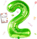 40 inch Number Balloon 0-9 Green Large Number 2 Balloons, Digital Balloons by Smlpuame