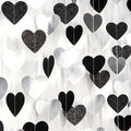 Black White-Silver Party-Decoration Heart Garland - 52ft 21st Men Birthday New by LastingSurprise