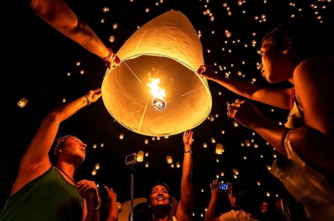 Paper Lanterns 20Pcs Set, Including Hanging Rectangular Lanterns, Suitable - Image 6