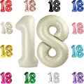 Cream Number 18 Balloon 40 Inch by IWERP