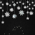 pinkblume Silver Star Garland Party Decorations Kit 3D Stars Metallic Bunting by pinkblume