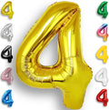 Gold Number Balloon 4 Mylar Foil Balloons 32 inch by Unknown