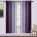 Yakamok Ombre Curtains Purple and Greyish White by Yakamok