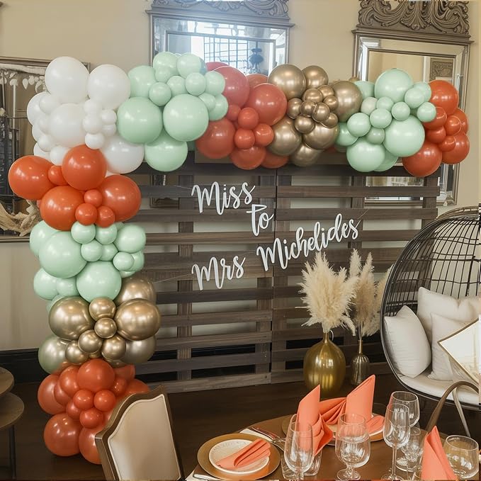 Fall Balloons Set, 12 Inch Thanksgiving Balloons, Retro Burnt Terracotta Rust - Image 5