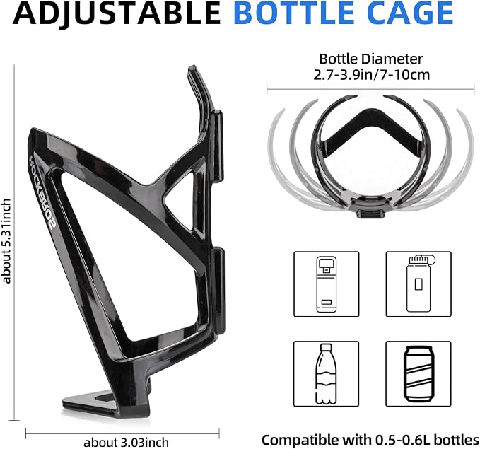 ROCKBROS Bike Water Bottle Holder Ultra-Light Bicycle Bottle Cages - Image 2