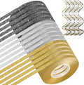 15 Rolls Curling Ribbons Black Silver Gold Glitter Curling Ribbon Balloon by LACNNY