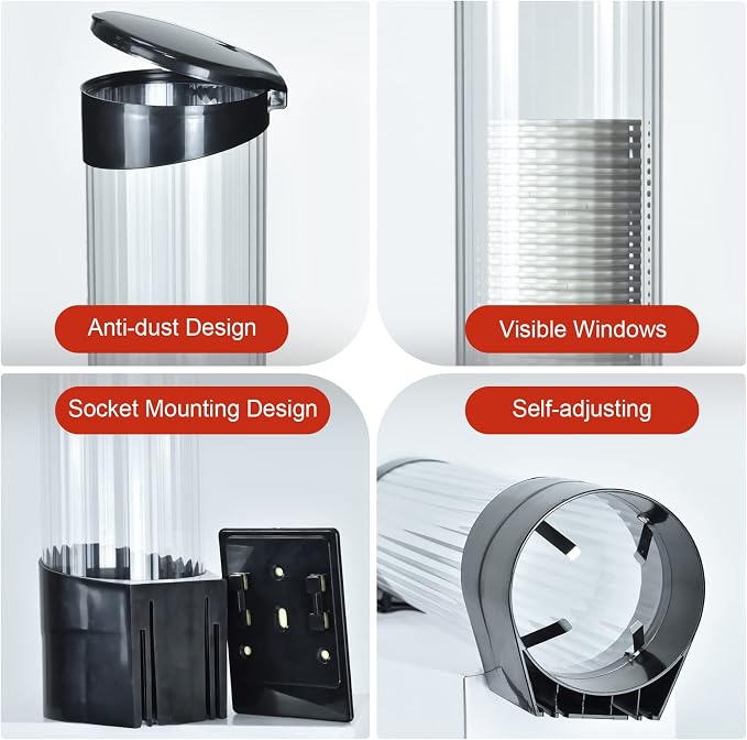 Cup Dispenser, Wall Mount Water Cooler Cup Holder Fits 5-7oz Cups | Pull Type - Image 4