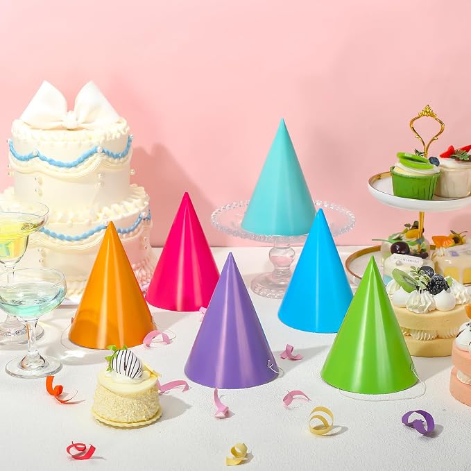 Zomiboo 40 PCS Birthday Party Hats Assorted Colors Party Cone Hats - Image 6