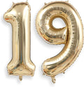 AULE 40 Inch Light Gold 19 Balloon Number Foil 0-9 Birthday Big Numbers | by AULE