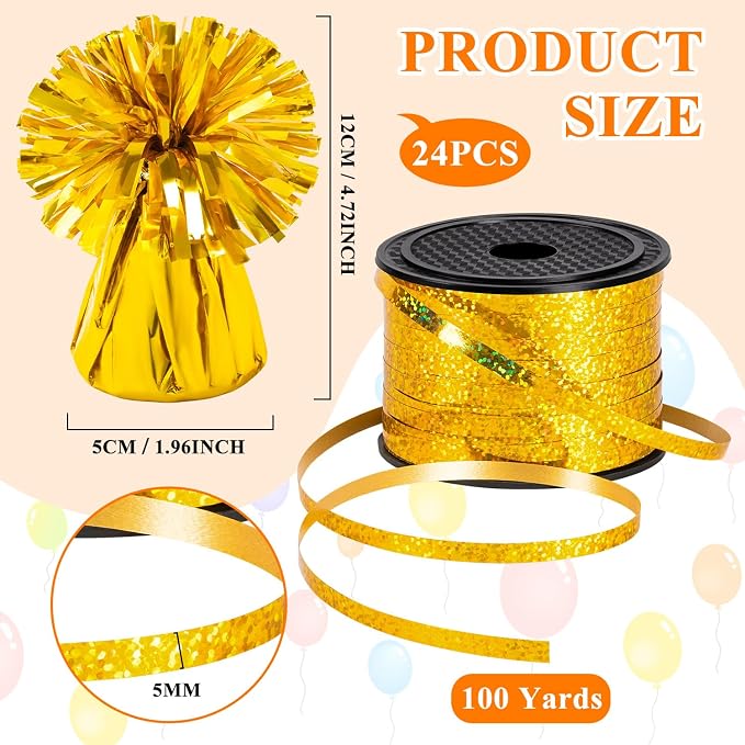 24 PCS Balloon Weights Metallic Anchor, Balloon Holder Heavy Weights | - Image 2