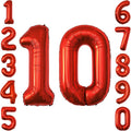 Red Number 10 Balloon 40 Inch, Foil Numeral by Unknown