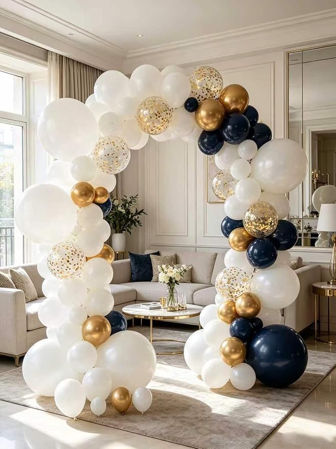 Pearl White Balloons 125 Pcs Different Sizes 18 12 10 5 Inch White Latex - Image 2