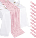 10 Pack Light Pink Cheesecloth Table Runner 17x108 Inch Boho Gauze Cheese Cloth by Unknown