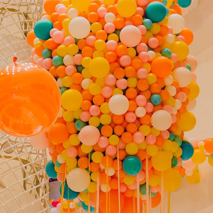 Orange Balloons 110Pcs, 5 Inch Small Latex Party Balloons, Mini Thick Orange - Image 7