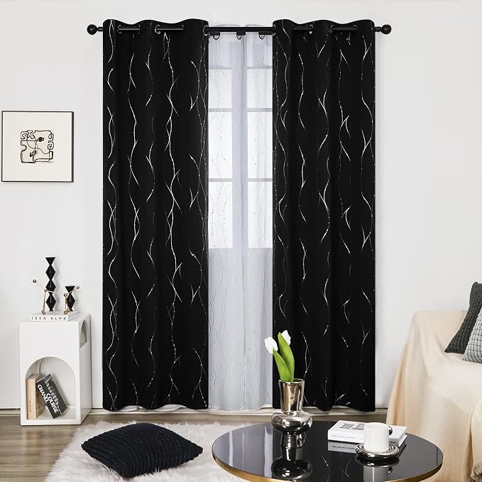 Deconovo Living Room Curtains 84 Inches Long, Thermal Insulated, Room Darkening by Unknown