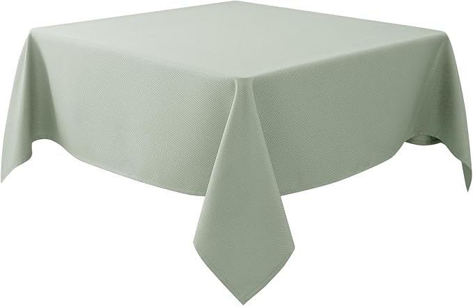 Biscaynebay Square Tablecloth 70x70 Inch-Sage Card Fabric Table Cover-Small Folding Table Cloths Linen Water Resistant Washable for Kitchen Dining Picnic Patio Outdoor Party Restaurant Tables