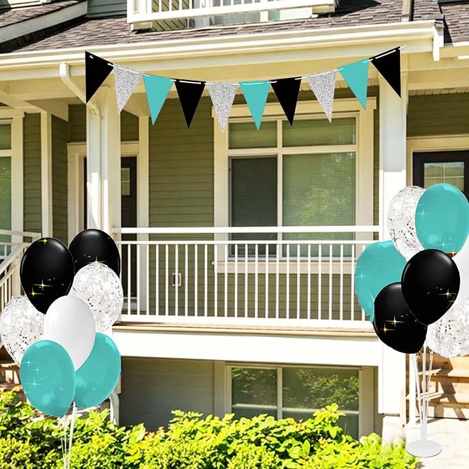 Teal Black Graduation Party Decorations/Turquoise Teal Black Graduation - Image 6