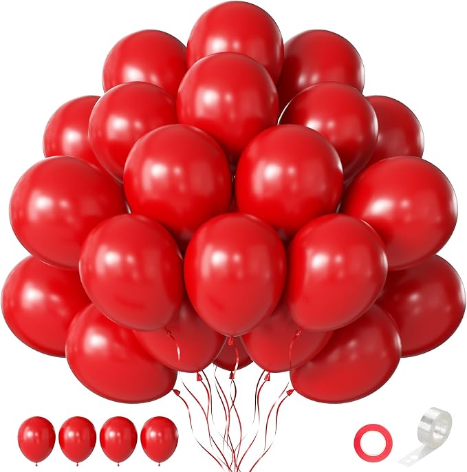 Red Balloons 12 Inch 60 PCS Red Latex Balloons by Searchbyoccasioncolorsize