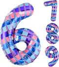 40 Inch Video Game Themed Number 6 Balloon, Birthday Party Decorations | Large by AXBMM