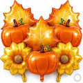 Fall Foil Balloons, Sunflower Pumpkin Maple Leaf Balloon by Paeyeq