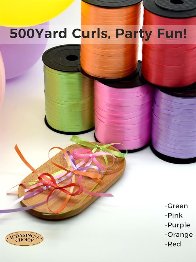 Curling Ribbon Pink Ribbon for Gift Wrapping 500 Yards x 1/5" Wide | Balloon - Image 5