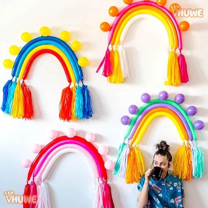 260 Balloons Lemon Yellow, Thickened 100 Pack Long Balloons Twisting Skinny - Image 7