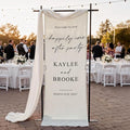 Personalized Fabric Wedding Welcome Sign, Cotton Linen Banner by Unknown