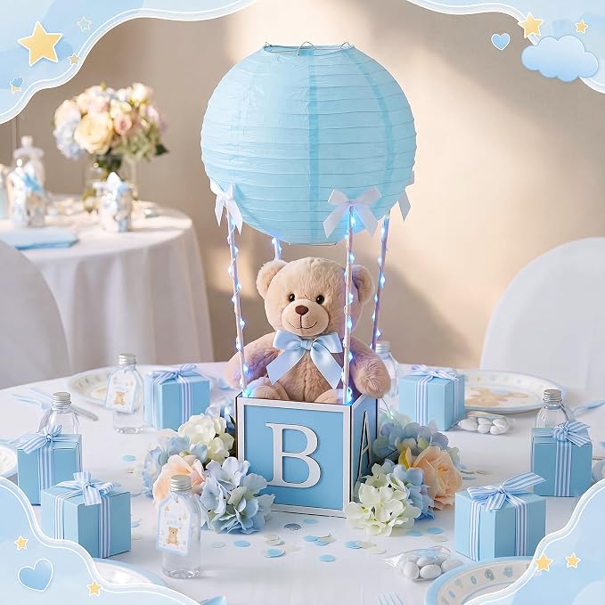 4 Sets Baby Shower Hot Air Balloon Tables Centerpieces - Image 5