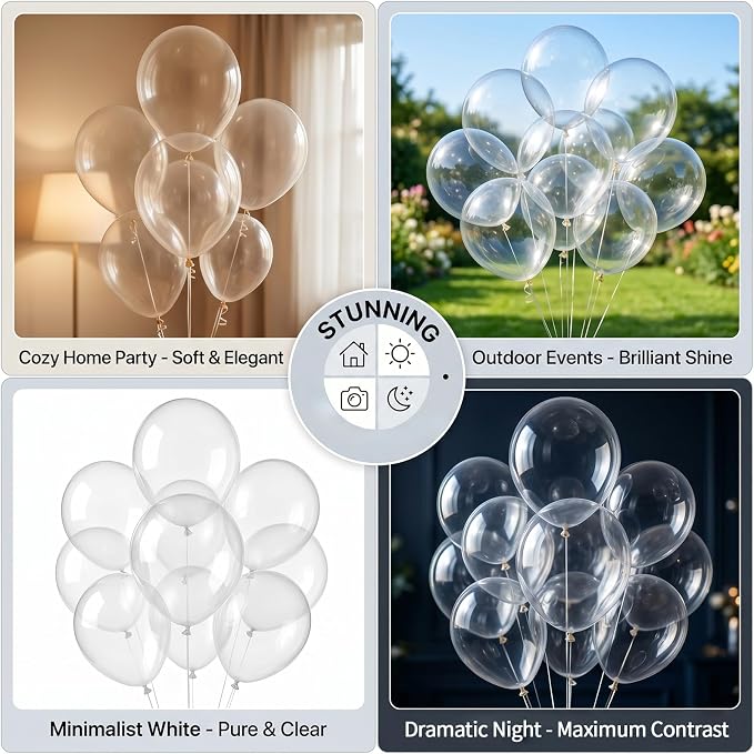 104PCS Clear Balloon Garland Arch Kit, Different Size 18 12 10 5 Inch | - Image 3