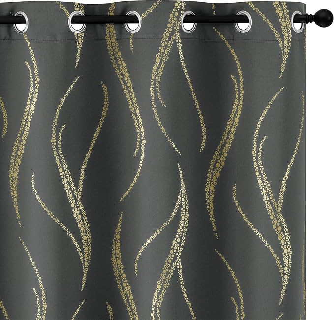 Yakamok Dark Grey Blackout Curtains by Yakamok