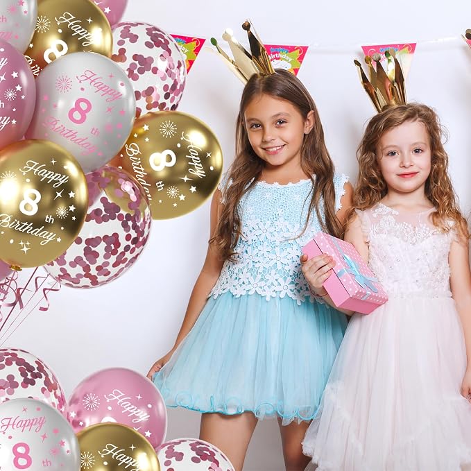 Pink 3rd Birthday Balloons for Girls - Image 5