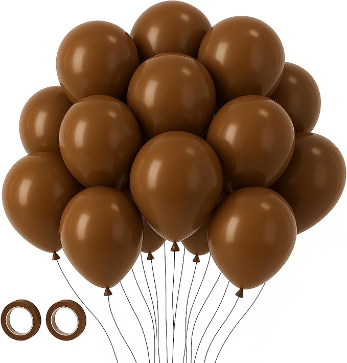 Voircoloria 105pcs Coffee Party Latex Balloons, 12inch | by Voircoloria