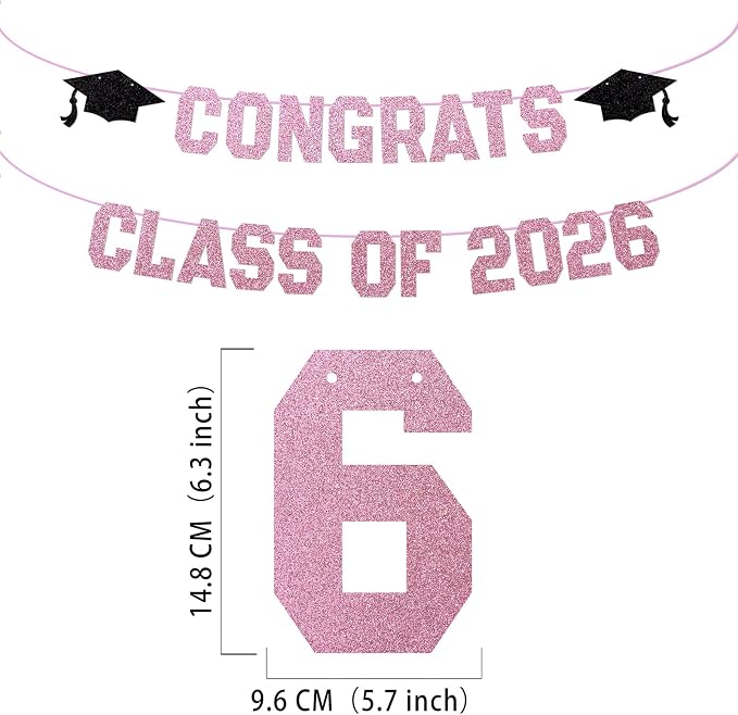 Pre-Strung Congrats Banner for Graduation - Image 2
