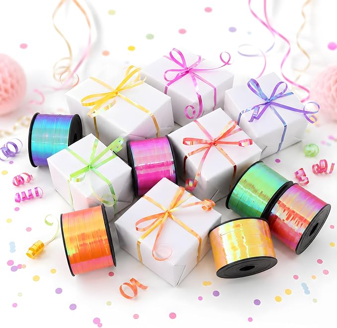 BEISHIDA 6 Assorted Colors Shiny Curling Ribbons Balloon String Ribbons - Image 6