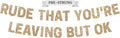 Pre-Strung Rude That You're Leaving But Ok Banner by PerfectOccasion